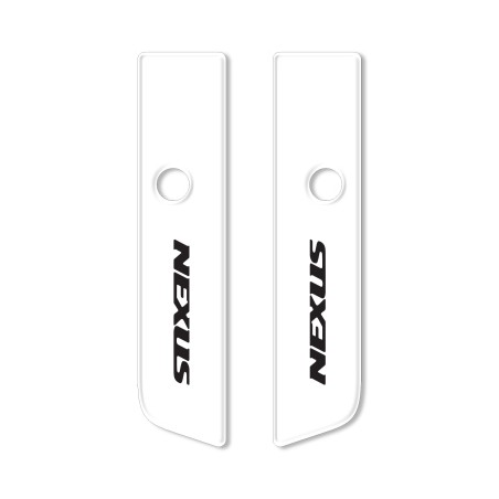 TAPPI SPECCHIETTI 2 ADESIVI RESINATI GEL 3D compatibili per scooter GILERA NEXUS